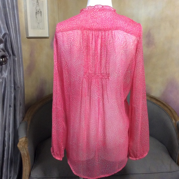Roxy sheer pink boho top, size M, like new! - Picture 4 of 8